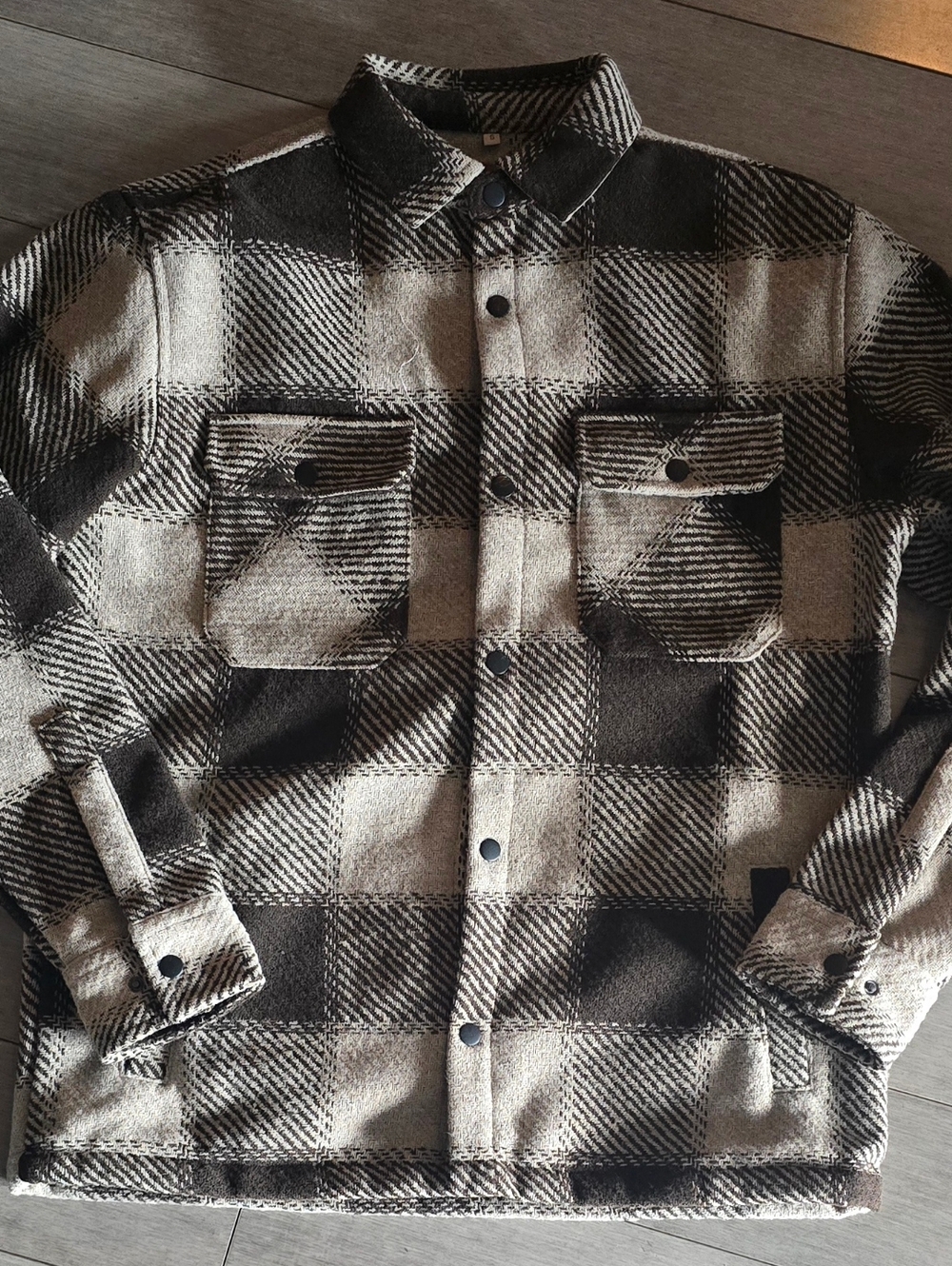 Common PEOPLE shirt Jacket PLAID  : OVERSIZE FIT : SIZE SMALL MENS